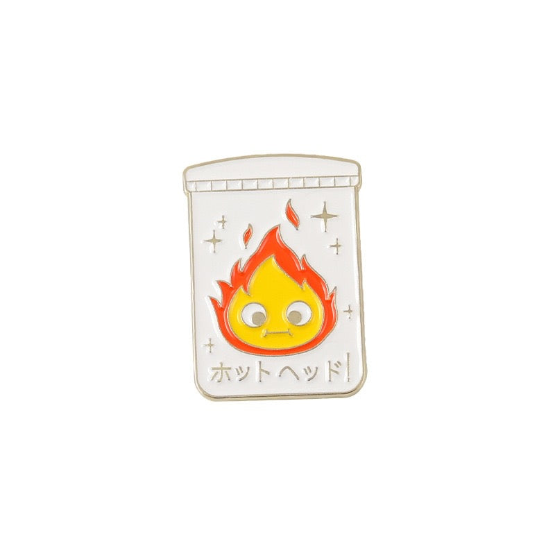 Pin's Broche Email | Petit Feu | Demon du Feu | Kawaii | Mignon