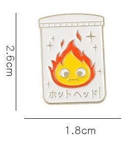 Pin's Broche Email | Petit Feu | Demon du Feu | Kawaii | Mignon