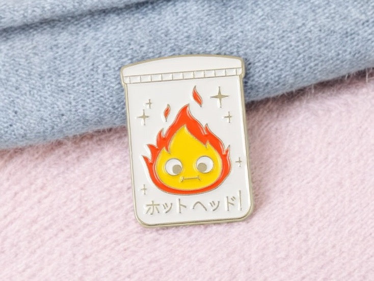 Pin's Broche Email | Petit Feu | Demon du Feu | Kawaii | Mignon