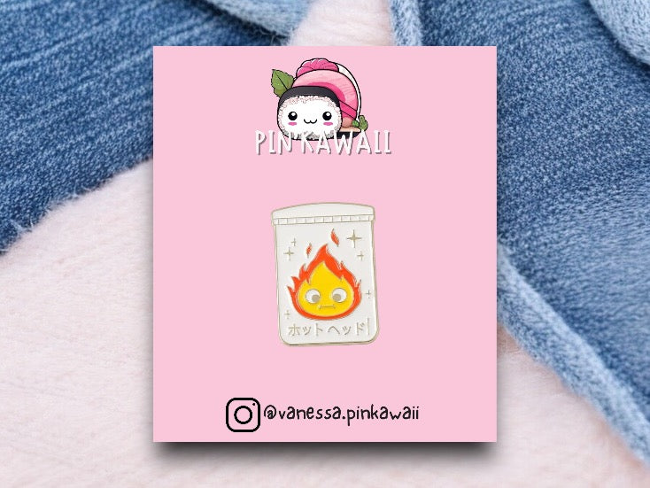 Pin's Broche Email | Petit Feu | Demon du Feu | Kawaii | Mignon