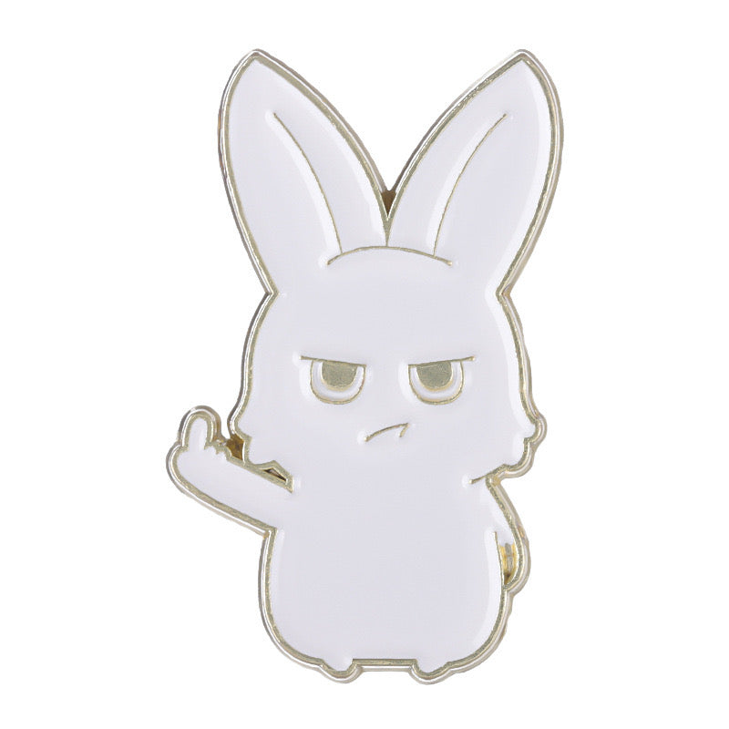 Pin's Broche Email | Animaux Doigt d'honneur | Fuck | Humour | Kawaii | Mignon | Lapin Poussin Chat Canard