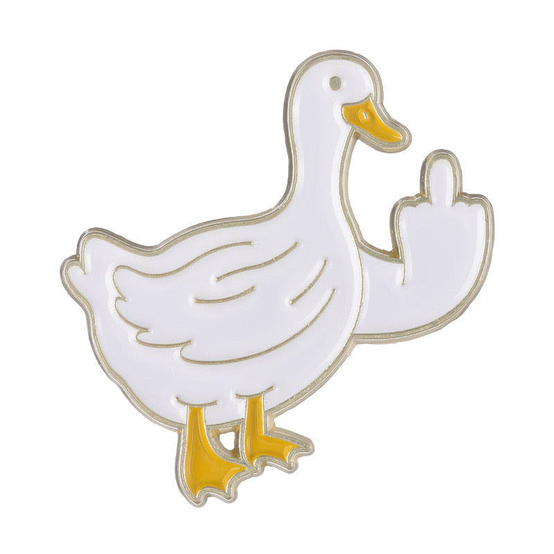 Pin's Broche Email | Animaux Doigt d'honneur | Fuck | Humour | Kawaii | Mignon | Lapin Poussin Chat Canard