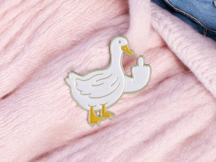 Pin's Broche Email | Animaux Doigt d'honneur | Fuck | Humour | Kawaii | Mignon | Lapin Poussin Chat Canard