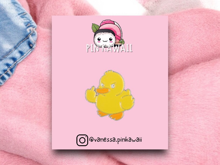 Pin's Broche Email | Animaux Doigt d'honneur | Fuck | Humour | Kawaii | Mignon | Lapin Poussin Chat Canard