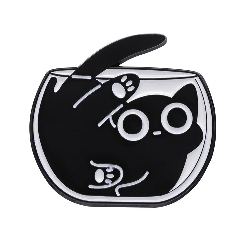 Email Brooch Pin | Cats in a Glass Jar | Kitten | Kawaii | Fun | Humor