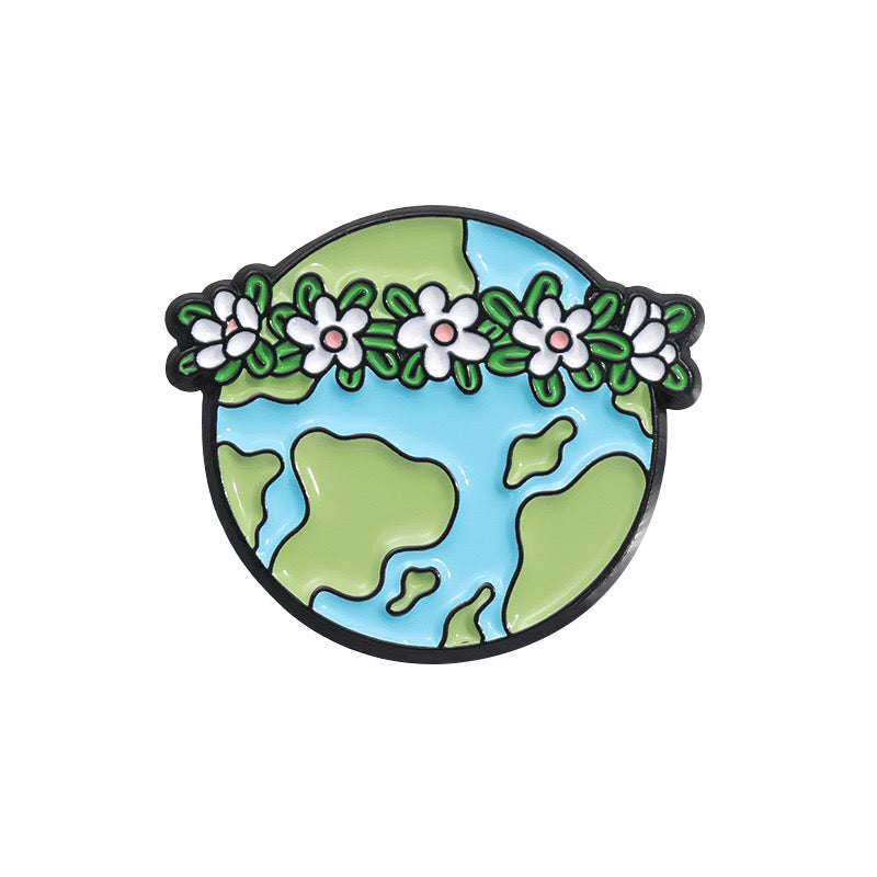 Pin's Broche Email | Save the Earth | Sauver Planète | Deforestation | Kawaii | Fun | Humour
