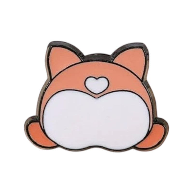 Pin's Broche Email | Derrière, Fesses d'animaux | Poulet Chien Cochon | Kawaii | Fun | Mignon Dessin Animé