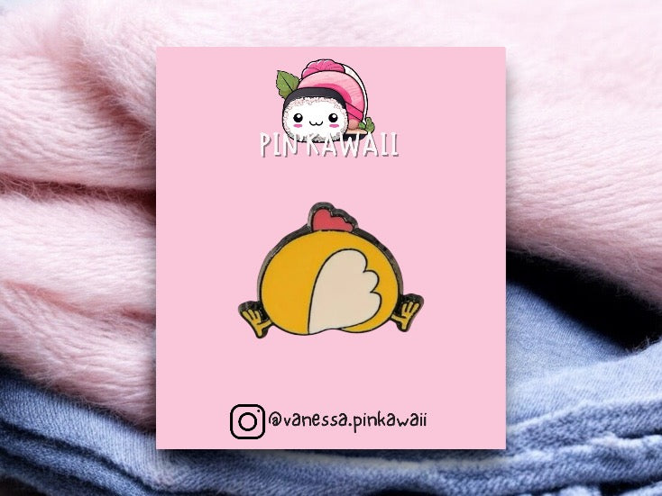 Pin's Broche Email | Derrière, Fesses d'animaux | Poulet Chien Cochon | Kawaii | Fun | Mignon Dessin Animé