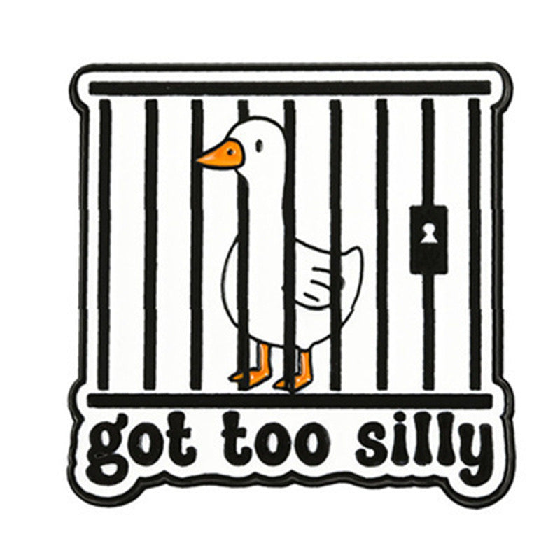 Pin's Broche Email | Canard Prison | Got too Silly | Humour | Mignon | Fun | Kawaii