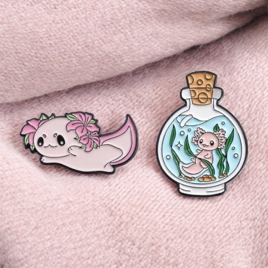 Email Brooch Pin | Amphibians | Axolotl | Kawaii | Fun | Cute Humor