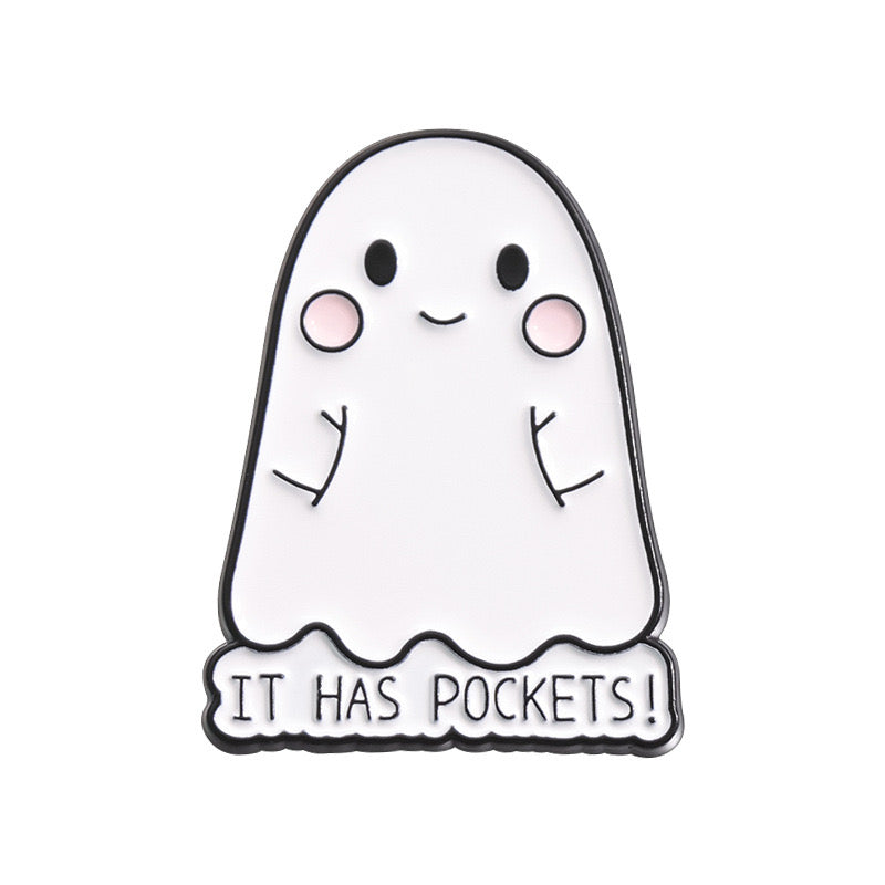 Pin's Broche Email | FantômE | Fantome | Cute Mignon | Humour Fun Halloween Horreur | Kawaii