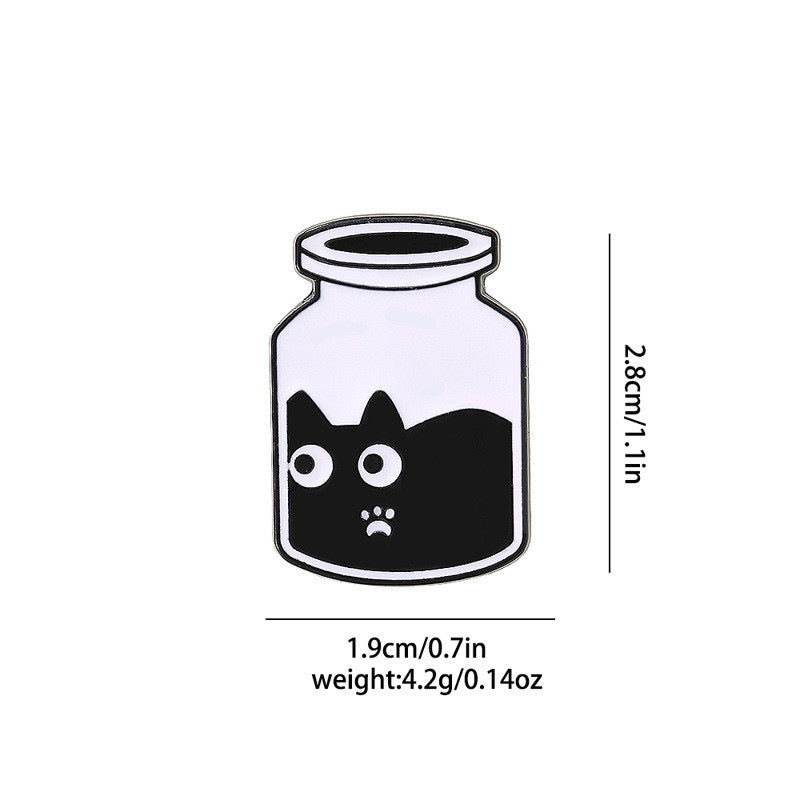 Pin's Broche Email | Chats dans un verre Bocal | Chaton | Kawaii | Fun | Humour