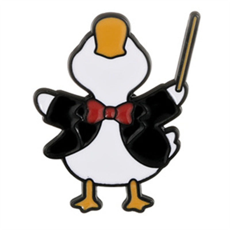 Pin's Broche Email | Canard Musicien | Musique | Kawaii | Fun | Humour