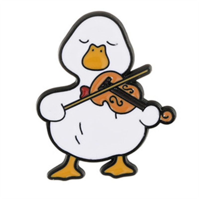 Pin's Broche Email | Canard Musicien | Musique | Kawaii | Fun | Humour