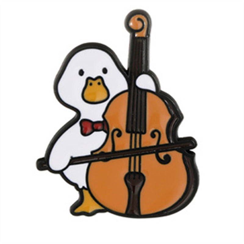 Pin's Broche Email | Canard Musicien | Musique | Kawaii | Fun | Humour