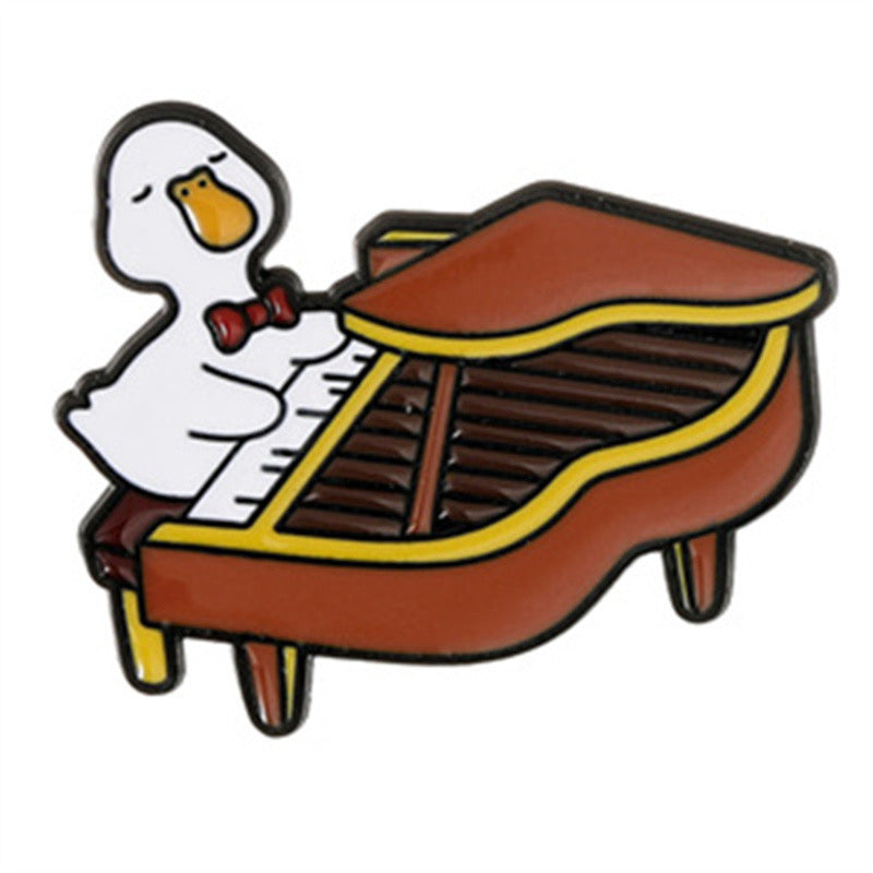 Pin's Broche Email | Canard Musicien | Musique | Kawaii | Fun | Humour
