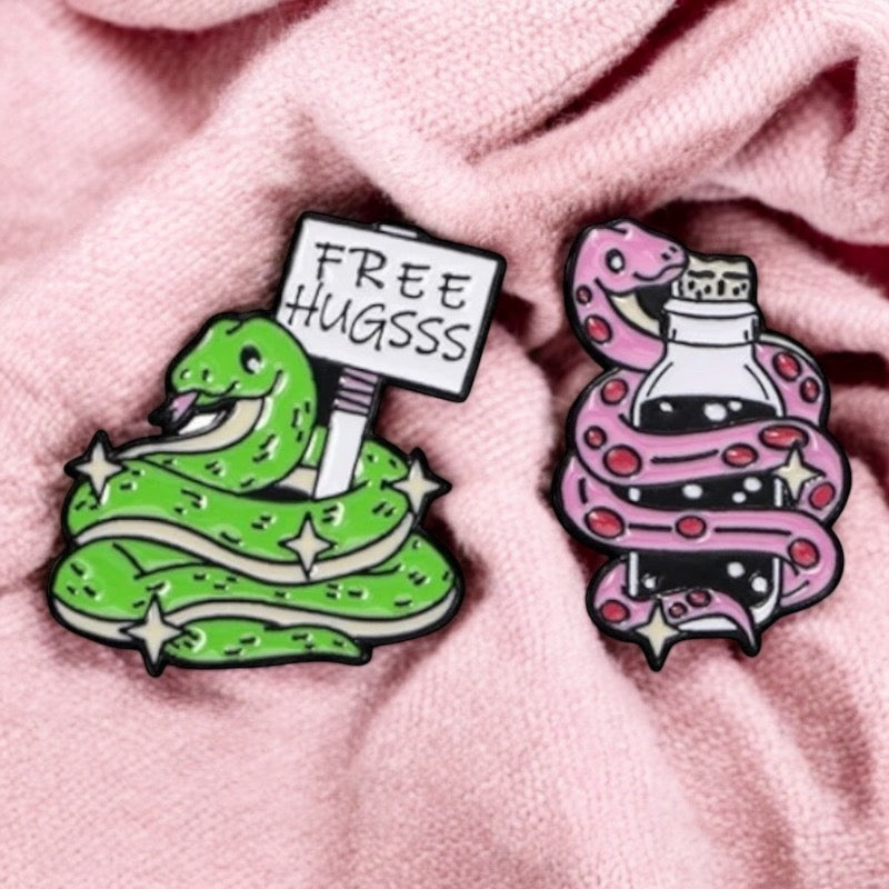 E-Mail-Brosche | Magic Snake Free Hugs | Zaubertrank | Liebhaberserum | Zauberer | Kawaii