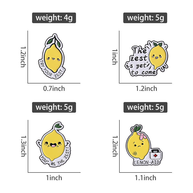 Pin's Broche Email | Citron | Lemon Aid | Kawaii | Fun | Humour Jeu de Mot