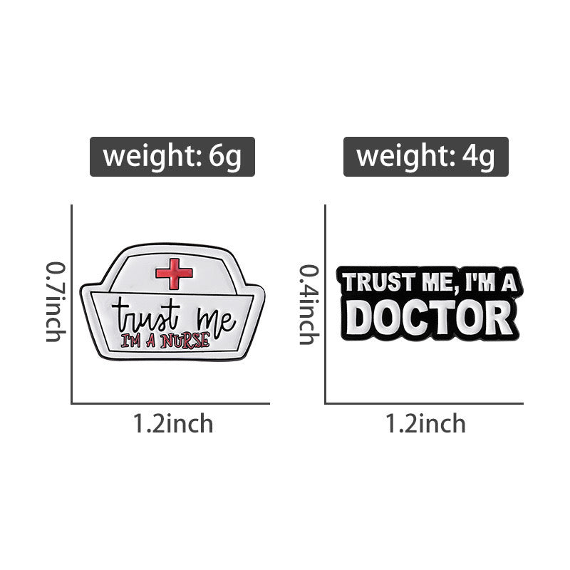 Pin's Broche Email | Docteur | Humour Trust me I'm Doctor Nurse | Médecine | Kawaii | Fun | Humour