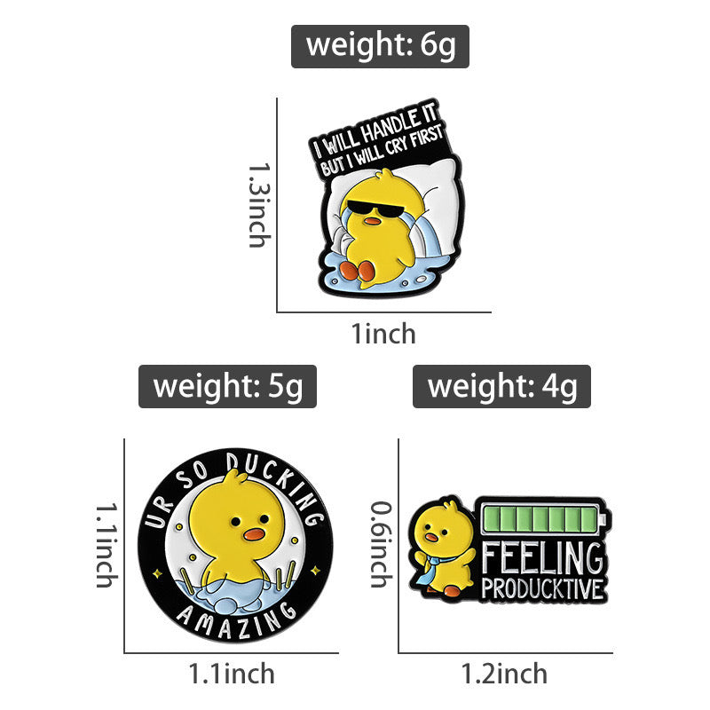 Email Brooch Pin | Animals Middle finger | Fuck | Humor | Kawaii | Cute | Rabbit Chick Cat Duck