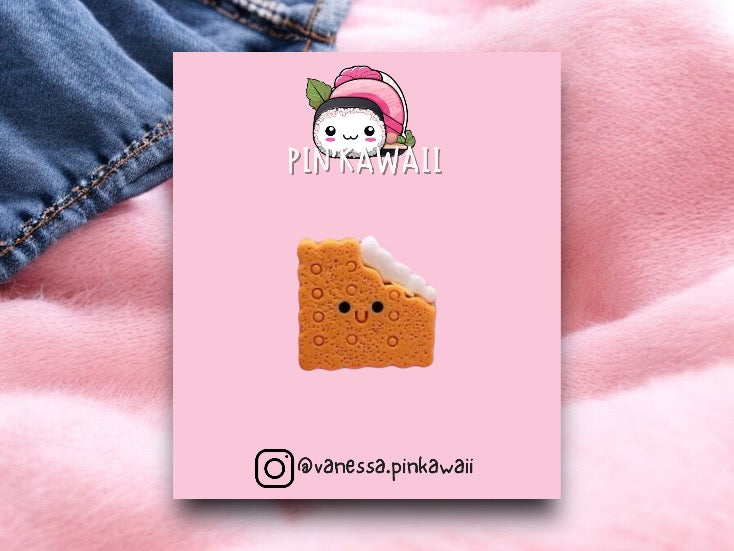 Pin-Brosche | Schokoladenkekse | Gebissen | Kawaii