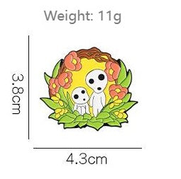 Pin's Broche Email | Kodama | Esprit de la Forêt | Kawaii | Mignon
