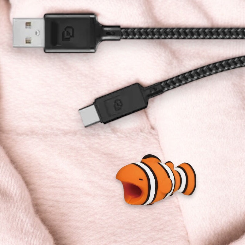 USB Cable or Mobile Charger Protection | Anti-Break Sleeve | Protection Device | Panda | Cute Animals | Silicone