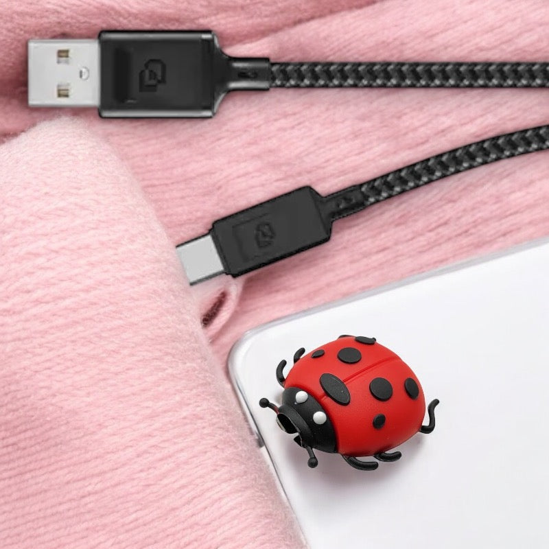 USB Cable or Mobile Charger Protection | Anti-Break Sleeve | Protection Device | Pig | Cute Animals | Silicone