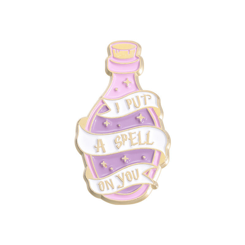 Pin's Broche Email | Fiole d'Amour | Potion Magique | Sérum d'amoureux | Sorcier | Kawaii