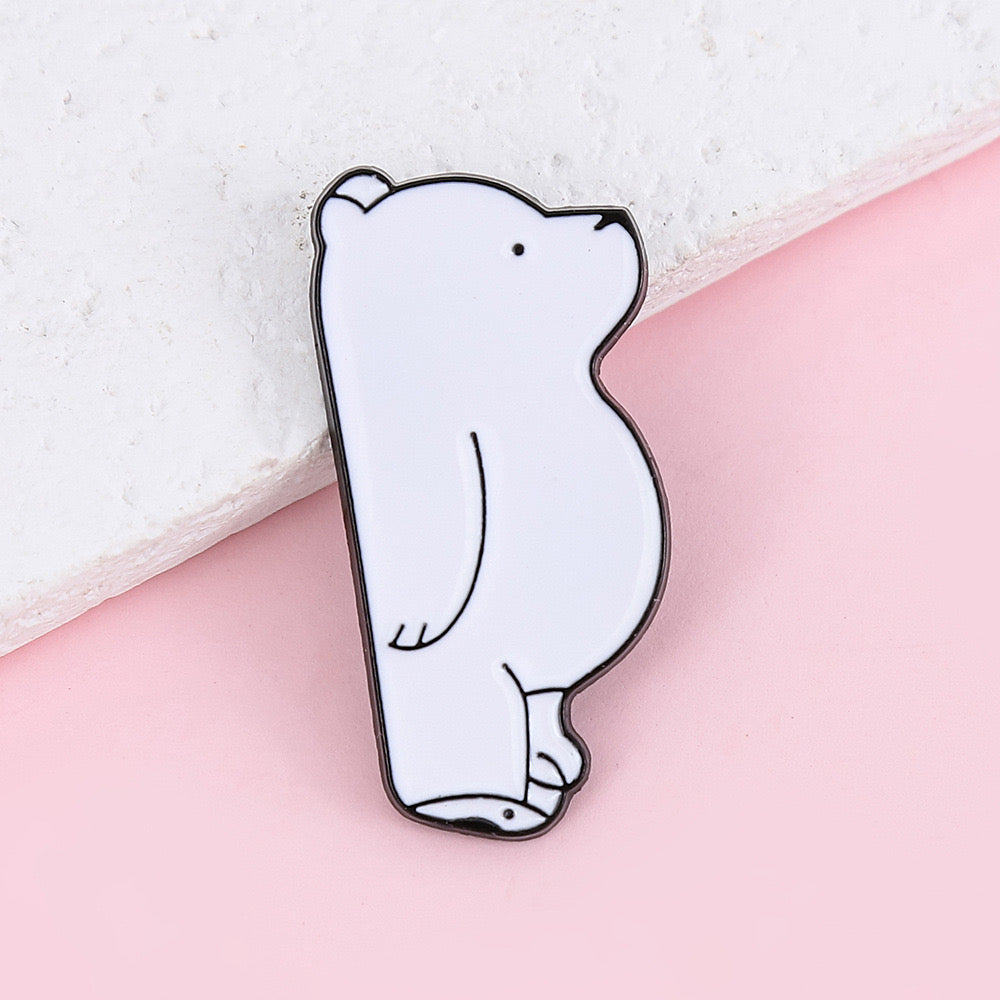 Lot de 2 Pin's Broche Email | A partager | Humour Crise de Couple Dispute | BFF ou Couple | Kawaii | Mignon Ours en Colère