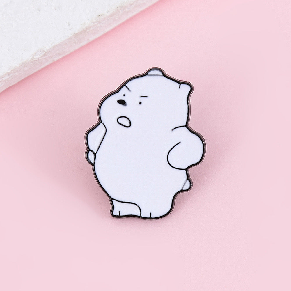 Lot de 2 Pin's Broche Email | A partager | Humour Crise de Couple Dispute | BFF ou Couple | Kawaii | Mignon Ours en Colère