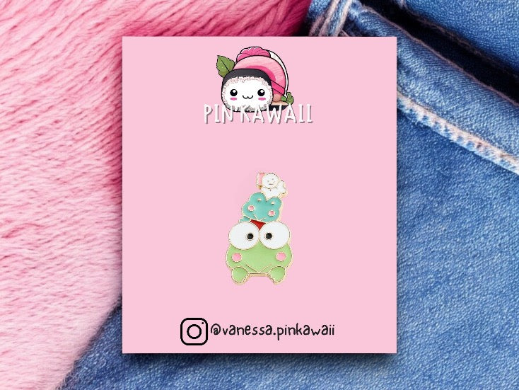 Email Brooch Pin | Matcha Frog Green Milk Brick | Sweet Drink | Milk | Cute Green | Kawaii