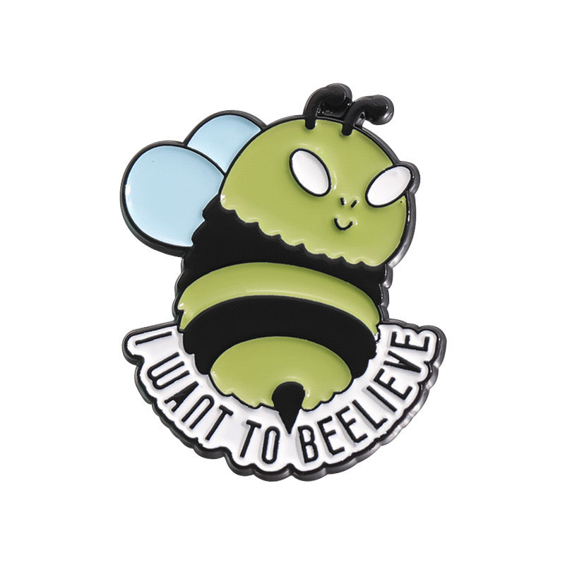 Email Brooch Pin | Cartoon Bee | Bee Mine Word Game, Let it Bee | Kawaii | Cute Humor Fun