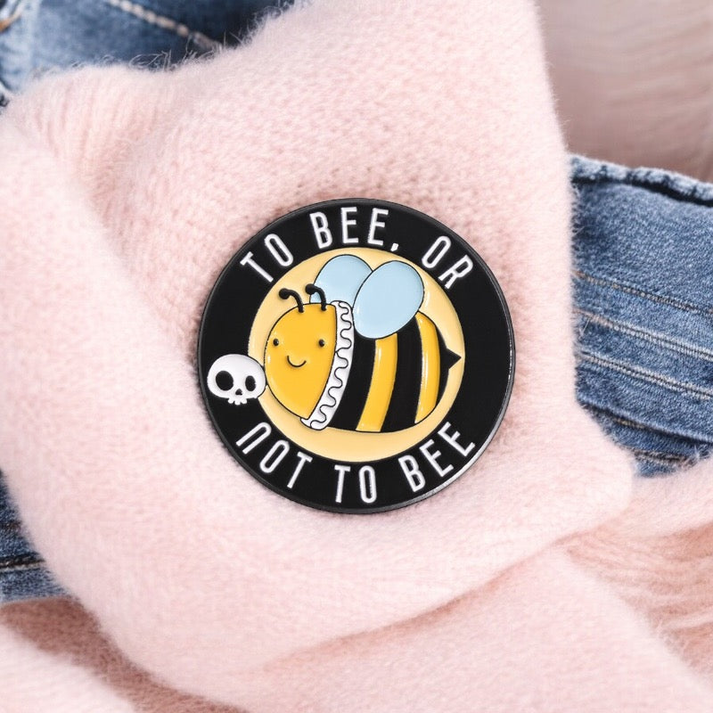 Email Brooch Pin | Cartoon Bee | Bee Mine Word Game, Let it Bee | Kawaii | Cute Humor Fun