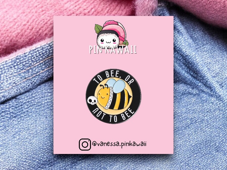 Email Brooch Pin | Cartoon Bee | Bee Mine Word Game, Let it Bee | Kawaii | Cute Humor Fun