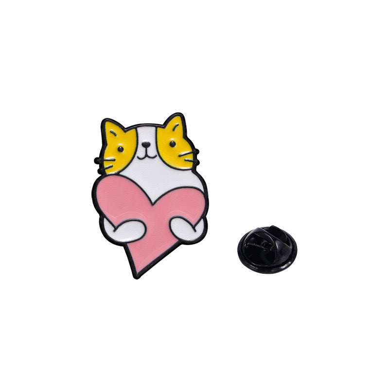 Pin's Broche Email |Chats Coeur | Amoureux des Chats | Kawaii Mignon