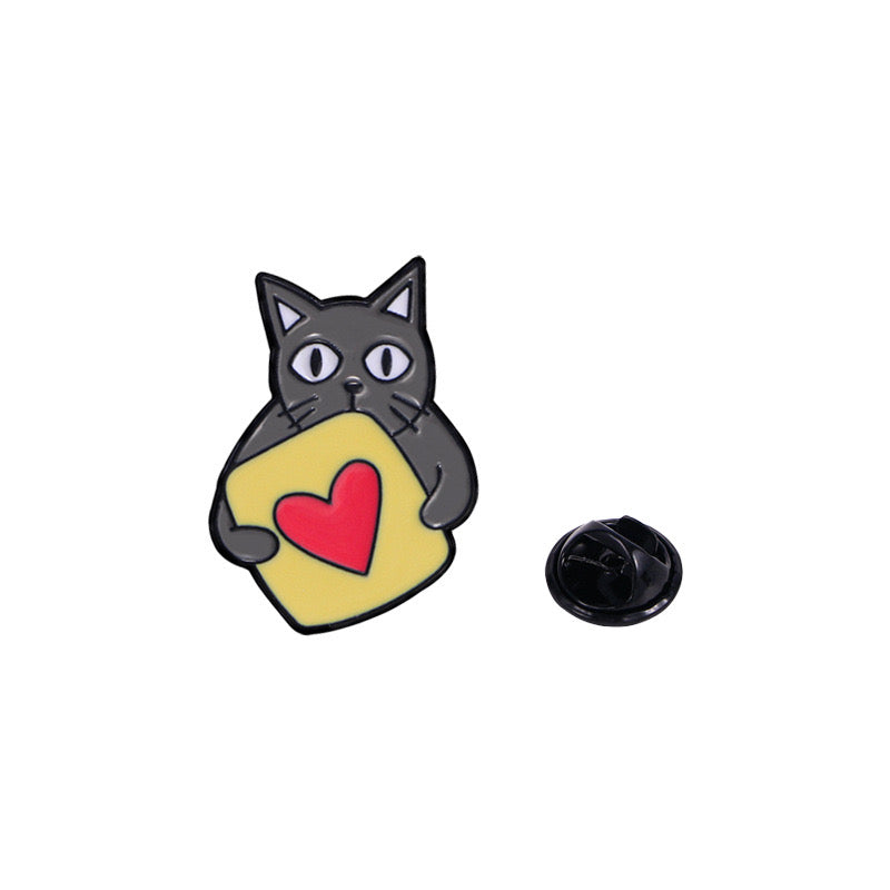 Pin's Broche Email |Chats Coeur | Amoureux des Chats | Kawaii Mignon