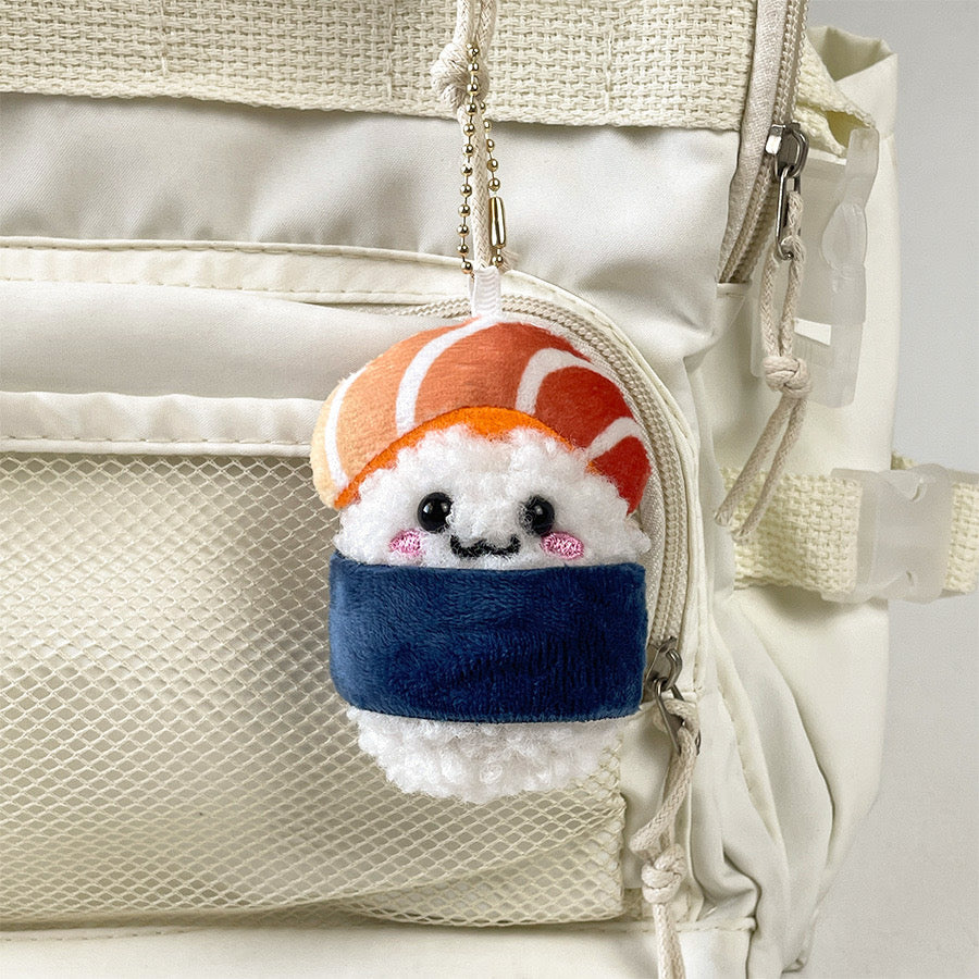 Porte Clé ou Pendentif Sac | Onigiri Sushi Boule riz Japonaise | Kawaii | Mignon | Pendentif Sac Métal