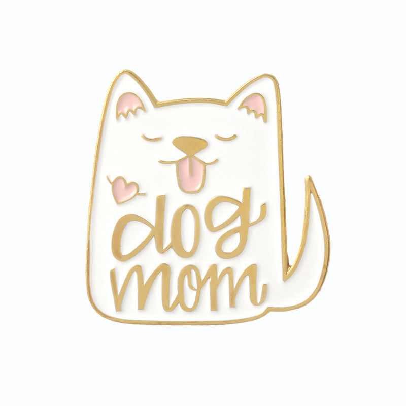 Email Brooch Pin | Dog Mom Heart | Bed Time Moon | Kawaii Pastel Colors | Fun | Humor