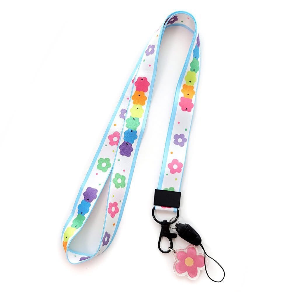 Lanière Téléphone Mobile | Style Kawaii | Fleur | Tissu | Mignon | Accessoire