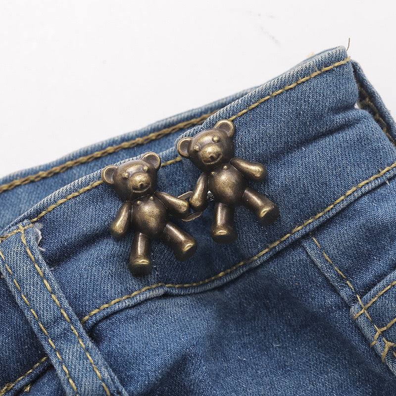 Bouton Ourson Pin's de Jean's | Boucle de Ceinture | Ajuste la Taille | Détachable | Accessoires | Mignon