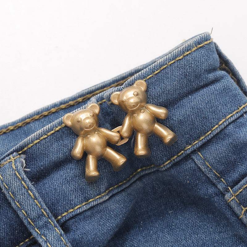 Bouton Ourson Pin's de Jean's | Boucle de Ceinture | Ajuste la Taille | Détachable | Accessoires | Mignon