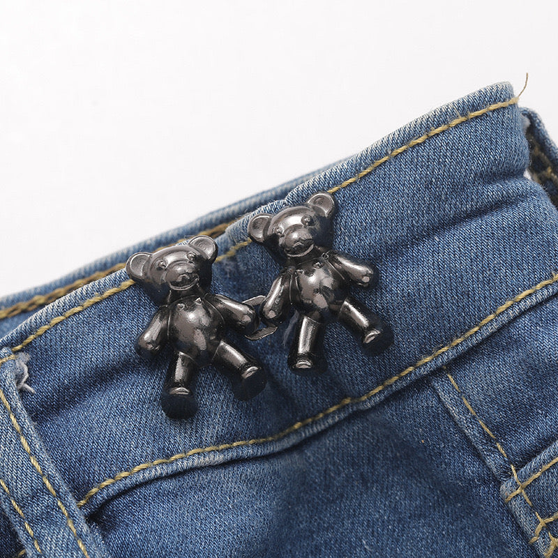 Bouton Ourson Pin's de Jean's | Boucle de Ceinture | Ajuste la Taille | Détachable | Accessoires | Mignon