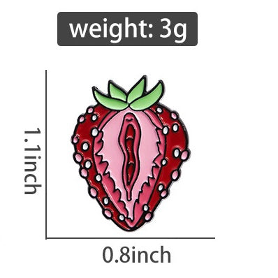 Pin’s féministe fraise vulve | Pin original et engagé