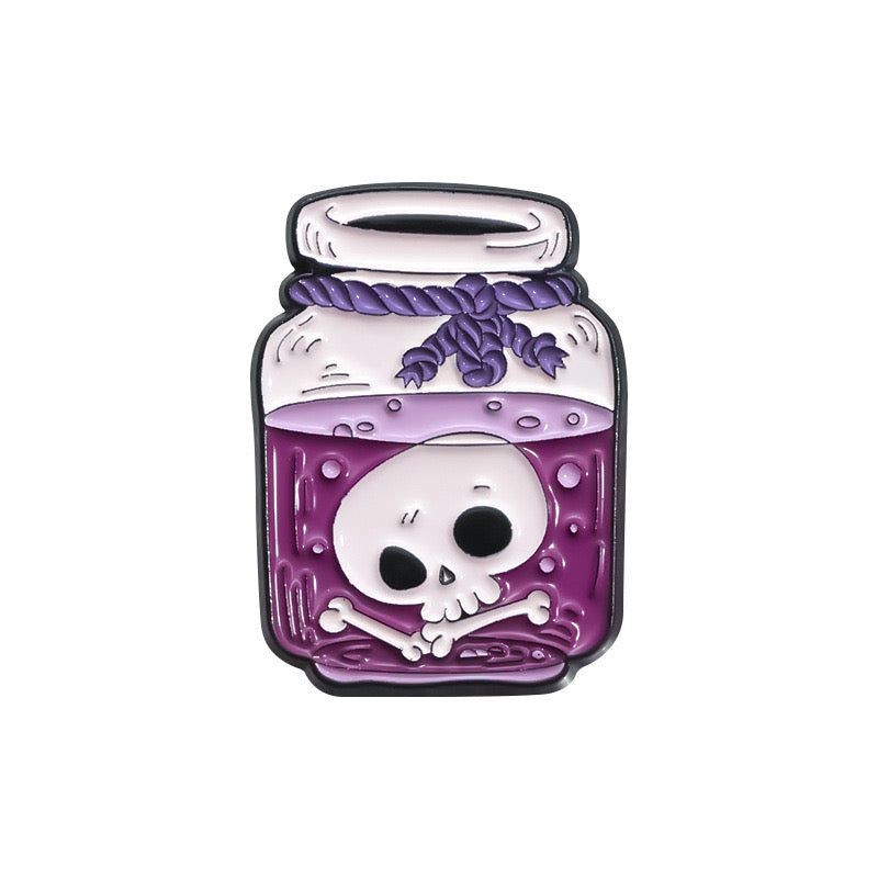 Pin's Broche Email | Crane | Potion Magique | Cute Mignon | Humour Fun Halloween Horreur | Kawaii