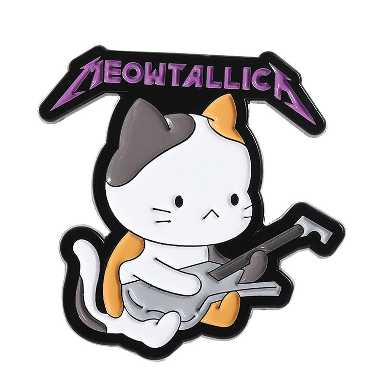 Pin's Broche Email | Chat Rock n Roll | Amoureux des Chats | Kawaii | Fun | Humour Mignon Pop Music