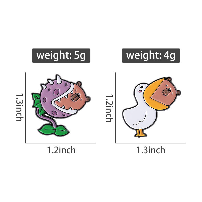 Pin's Broche Email | Cappy Plante Carnivore ou Mouette | Kawaii Mignon | Fun | Humour