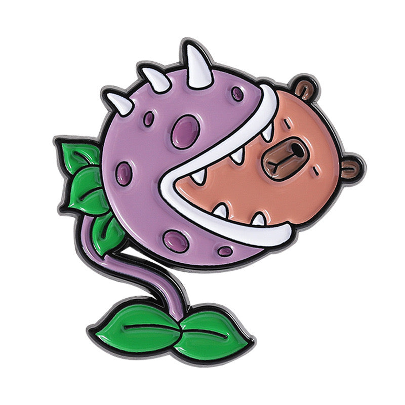 Pin's Broche Email | Cappy Plante Carnivore ou Mouette | Kawaii Mignon | Fun | Humour