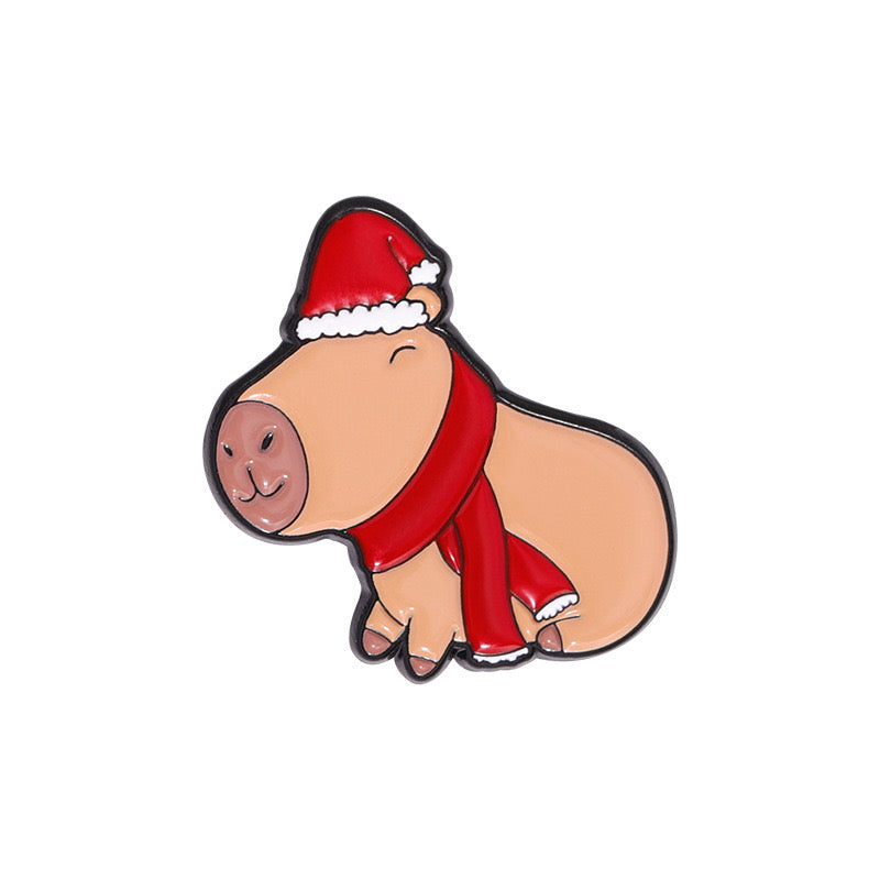 Pin's Broche Email | Cappy Noël | Kawaii Mignon | Fun | Humour Décoration Noël Fête fin Année