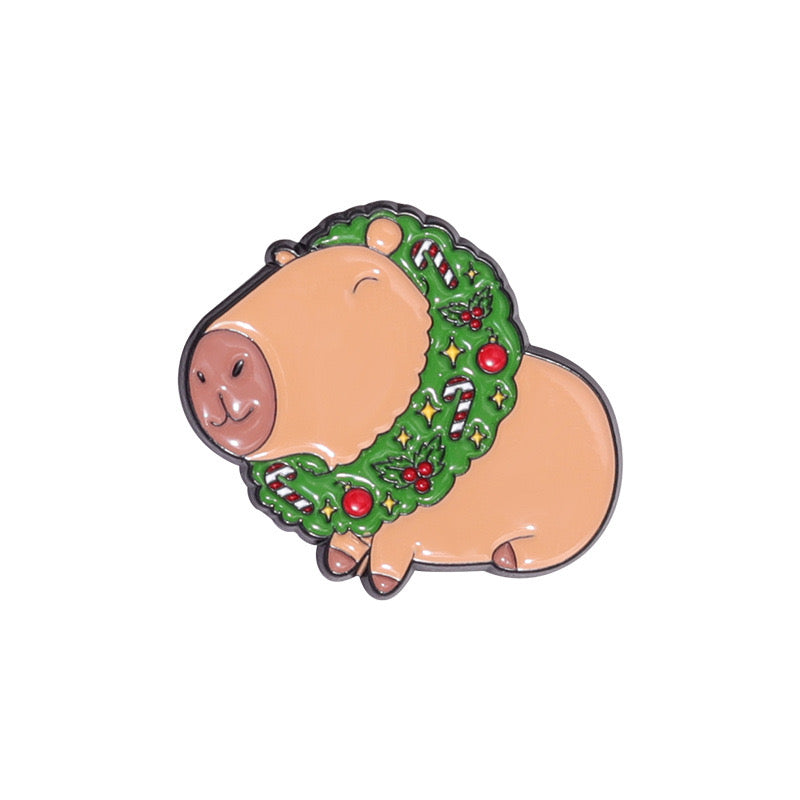 Pin's Broche Email | Cappy Noël | Kawaii Mignon | Fun | Humour Décoration Noël Fête fin Année